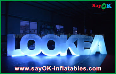 Raksasa Inflatable Led Letter Lookea Pencahayaan Luar Inflatable Dekorasi Untuk Partai