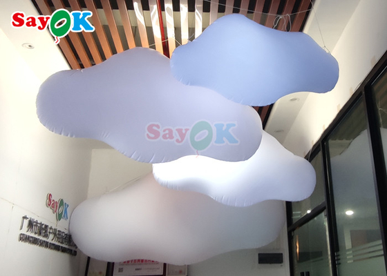 Customized Inflatable Cloud LED Lighting Untuk Dekorasi Klub Paviliun Inflatable Di Festival Musik