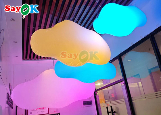 Customized Inflatable Cloud LED Lighting Untuk Dekorasi Klub Paviliun Inflatable Di Festival Musik