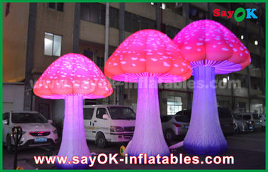190T Nylon Red 2 - 5 M Mushroom Inflatable Led Light Untuk Iklan / Dekorasi