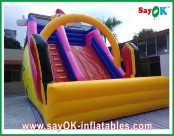 Slide Kolam Renang Inflatable Untuk Sewa L6 X W3 X H5m Disesuaikan Slide Bouncer Inflatable 0.55mm PVC Untuk Taman bermain