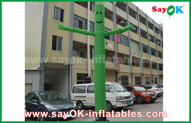 Dancing Inflatable Man Custom Green / Purple Guy Sky Inflatable Blow Up Dancing Man With Bottom Blower