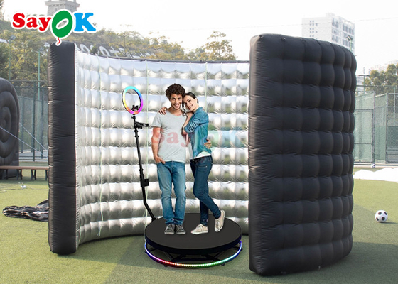 Automatic Inflatable 360 Photo Booth Wall Wedding Party Enclosure Backdrop Dengan Lampu Led