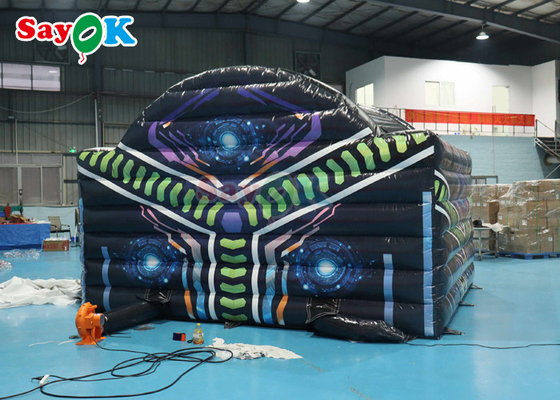 Lucu Inflatable IPS Olahraga Game Inflatable Interactive Center Light Battle Dengan Play System Arena Tent