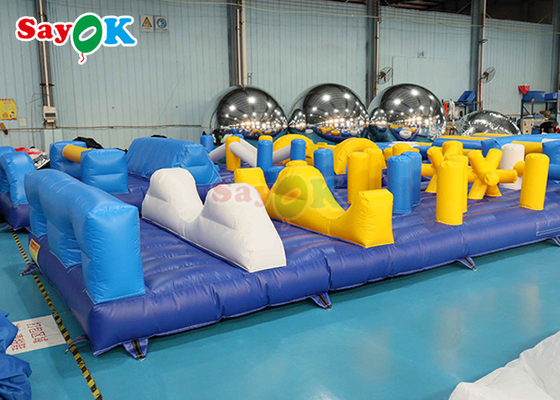 Digital Printing Commercial Bounce House 36ft Kids Land Inflatable Obstacle Course Peralatan permainan