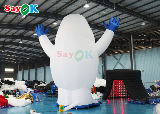 Hewan Inflatable Liburan Led Pencahayaan Snow Monster Inflatable Snowman Airblown Monster Toy Untuk Dekorasi Luar Ruang