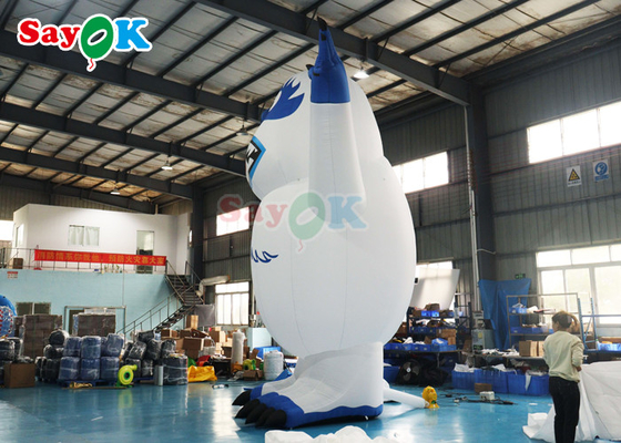 Liburan Led Pencahayaan Inflatable Snow Monster Snowman Airblown Monster Toy Untuk Dekorasi Luar Ruang