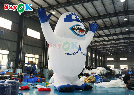 Hewan Inflatable Liburan Led Pencahayaan Snow Monster Inflatable Snowman Airblown Monster Toy Untuk Dekorasi Luar Ruang