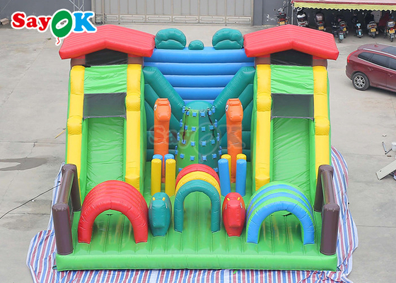 Lucu taman hiburan kembung bouncer slide trampolin untuk anak-anak peralatan taman bermain indoor komersial
