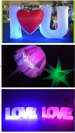Colorful Inflatable Lighting Dekorasi Surat Cinta Dengan Led light Untuk Pesta atau Dekorasi Pernikahan