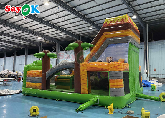 Outdoor Inflatable Slide 21.3FT Inflatable Bouncy Castle Slide Anak-anak Slide Bouncer House Untuk Indoor