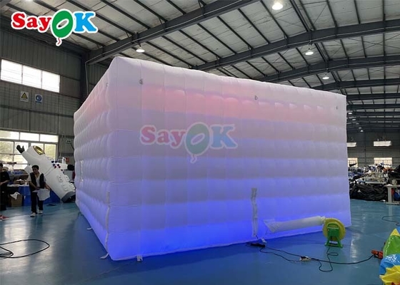 19.7ft Commercial Inflatable Led Light Tent Outdoor Inflatable Air Cube Tent Untuk Acara Pesta