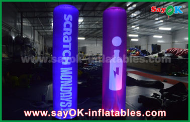 Merah muda Inflatable Lighting Dekorasi / kolom tiup dengan pencetakan logo