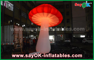 Raksasa Merah Kuning Ungu Inflatable Lighting Decoration / Inflatable Mushroom