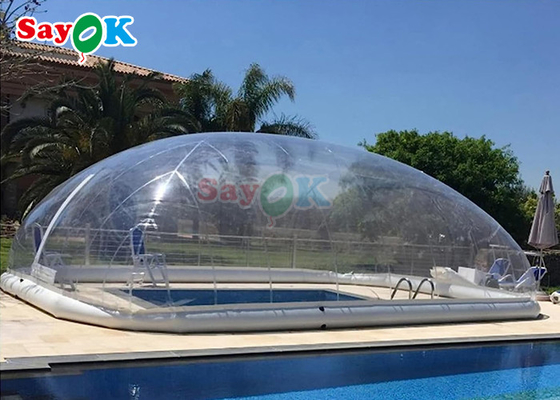 Outdoor Disesuaikan Transparan Jelas Waterproof PVC Swimming Cover Tents Winter Enclosures Bubble Dome