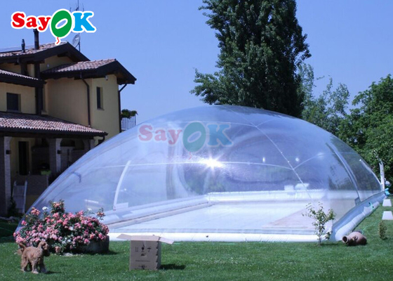 Outdoor Disesuaikan Transparan Jelas Waterproof PVC Swimming Cover Tents Winter Enclosures Bubble Dome