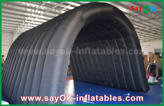 Tenda Outdoor Inflatable Hitam 210D Oxford Tunnel Tenda Camping Inflatable Untuk Aktivitas Luar Ruangan