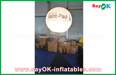 190T Nylon Cloth 1.5m DIA Iklan Inflatable Lighting Decoration Stand Balloon Dengan Tripod