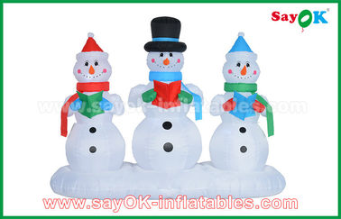 210 D Oxfor Cloth Natal Snowman Inflatable Holiday Dekorasi disesuaikan