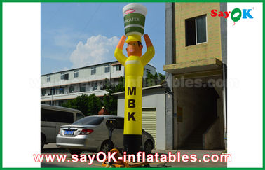 Inflatable Wacky Waving Tube Man Yellow Inflatable Air Dancer Cooker Untuk Iklan, Inflatable Sky Dancer