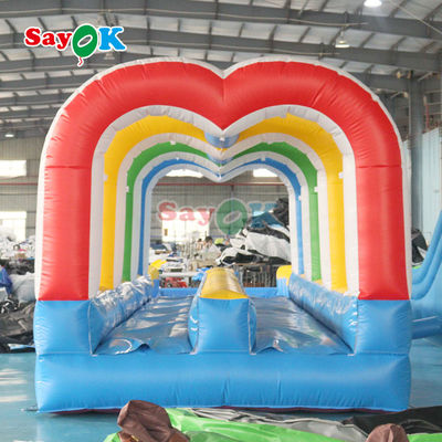 Slide Air Musim Panas Komersial Inflatable Kids Slip Dan Slide Air Dengan Kolam Renang Untuk Custom