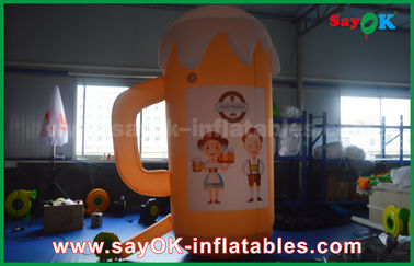Orange Custom Inflatable Products / Inflatable Cup and Beer untuk Promosi / Pesta