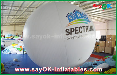 Giant 2m DIA PVC White Inflatable Helium Balloon untuk Iklan Outdoor