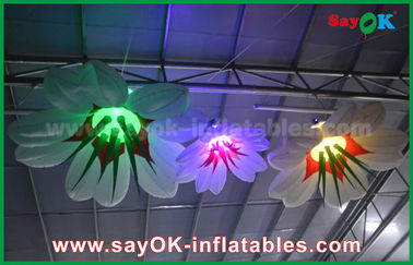 1m Dia Inflatable Hanging Lily Flower Dengan RGB Lighting Decoration