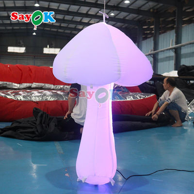 Music Stage Deco Inflatable Mushroom Park Dekoratif Inflatable Lighting Jamur Tanaman