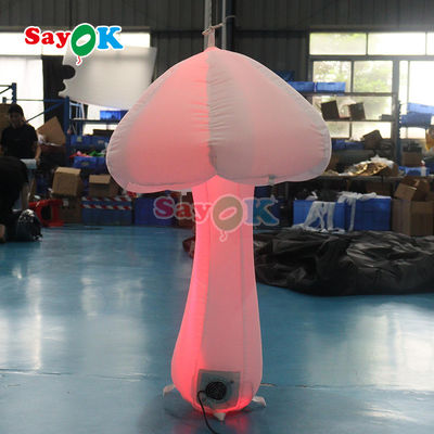 3.2ft Iklan Inflatable Dekorasi Realistis Jamur Inflatable / Jamur Cahaya Inflatable