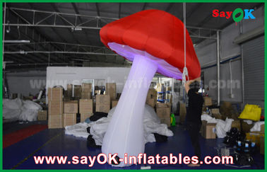 Big Red and White Inflatable Lighting Decoration Untuk Pesta / Acara