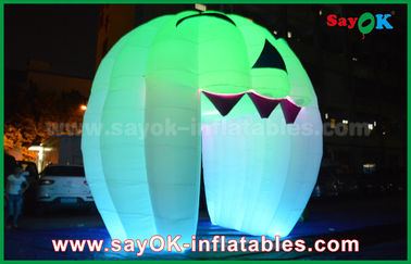 Cute Inflatable Holiday Dekorasi Lighting Ghost Door / Large Inflatable Pumpkin