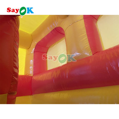 Outdoor Inflatable Slide PVC sederhana Inflatable Bouncer Slide Blow Up Commercial Slide dengan kolam untuk anak-anak