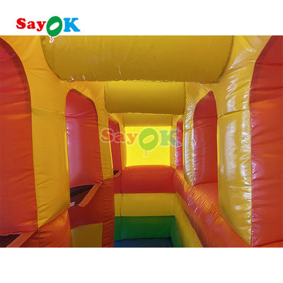 Outdoor Inflatable Slide PVC sederhana Inflatable Bouncer Slide Blow Up Commercial Slide dengan kolam untuk anak-anak