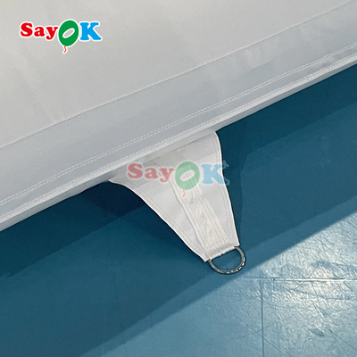 Disesuaikan Bergaya Mini Splash Pad Putih Taman Air Terbakar Kursus Hambatan Taman Permainan Kastil Slide Combo