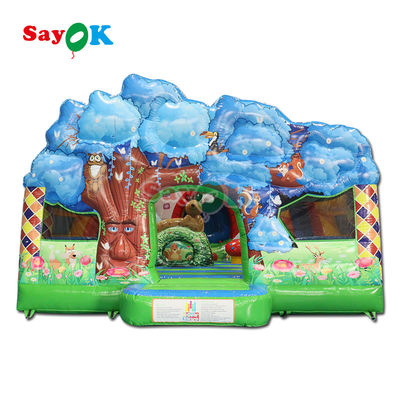 Commercial Dry Bouncer Slide Combo Inflatable Bouncy Moonwalk Jumping Castle Bounce House Untuk Anak-anak Dewasa