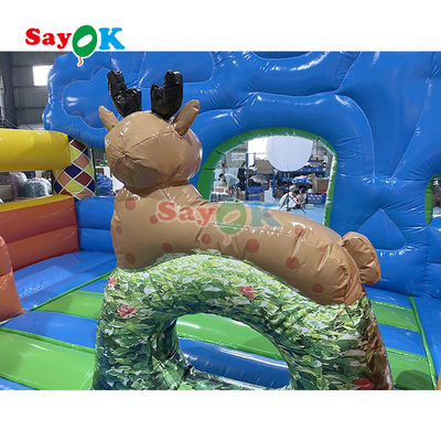 Commercial Dry Bouncer Slide Combo Inflatable Bouncy Moonwalk Jumping Castle Bounce House Untuk Anak-anak Dewasa