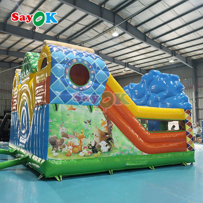 Commercial Dry Bouncer Slide Combo Inflatable Bouncy Moonwalk Jumping Castle Bounce House Untuk Anak-anak Dewasa