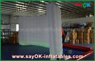 Inflatable Led Photo Booth White Oxford Fabric Acara Tiup / Wedding Photo Booth Kios SGS