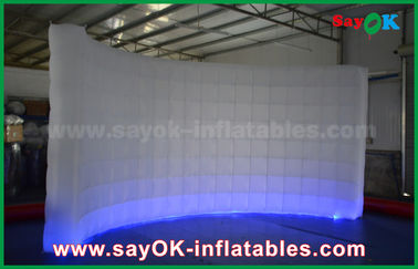 Inflatable Led Photo Booth White Oxford Fabric Acara Tiup / Wedding Photo Booth Kios SGS