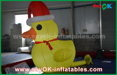 RGB Led Lighting Yellow Duck Inflatable Model Dengan Blower Untuk Acara ROHS
