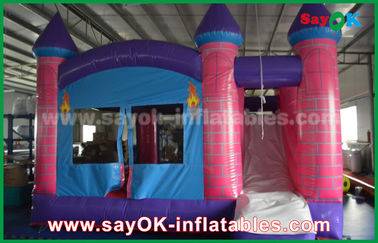 Bouncy Slides Inflatable 0.55mm PVC Inflatable Bouncer Dream Princess Castle Trampoline