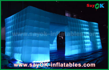 Tenda Tiup Udara Lampu LED Tenda Kubus Tiup / Tenda Pesta Luar Ruangan Full-Digital Printing