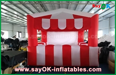 Tenda Rumah Tiup Tenda Udara Tiup Merah Dan Putih Kustom Untuk Iklan Acara