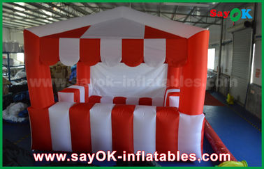Tenda Rumah Tiup Tenda Udara Tiup Merah Dan Putih Kustom Untuk Iklan Acara