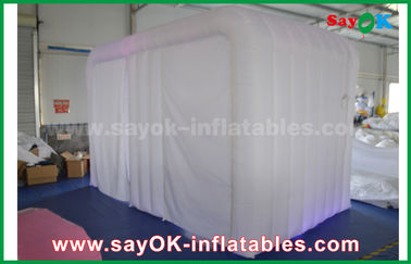Tenda Pesta Inflatable Giant White 4mL Oxford Cloth Inflatable Photo Booth Tent Dengan Lampu LED