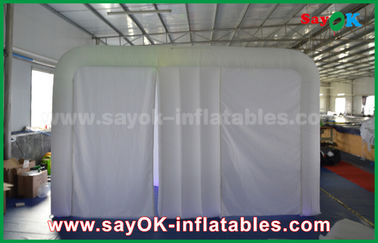 Tenda Pesta Inflatable Giant White 4mL Oxford Cloth Inflatable Photo Booth Tent Dengan Lampu LED