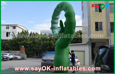 Green Oxford Cloth Inflatable Kartun Karakter / Inflatable Caterpillar