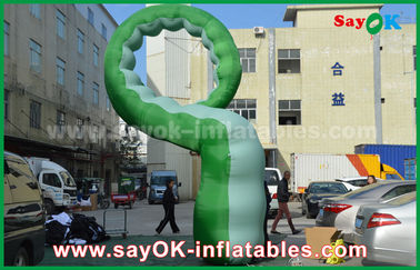 Green Oxford Cloth Inflatable Kartun Karakter / Inflatable Caterpillar