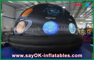 210 D Oxford Cloth Dan Proyeksi Inflatable Planetarium Dome Warna Hitam